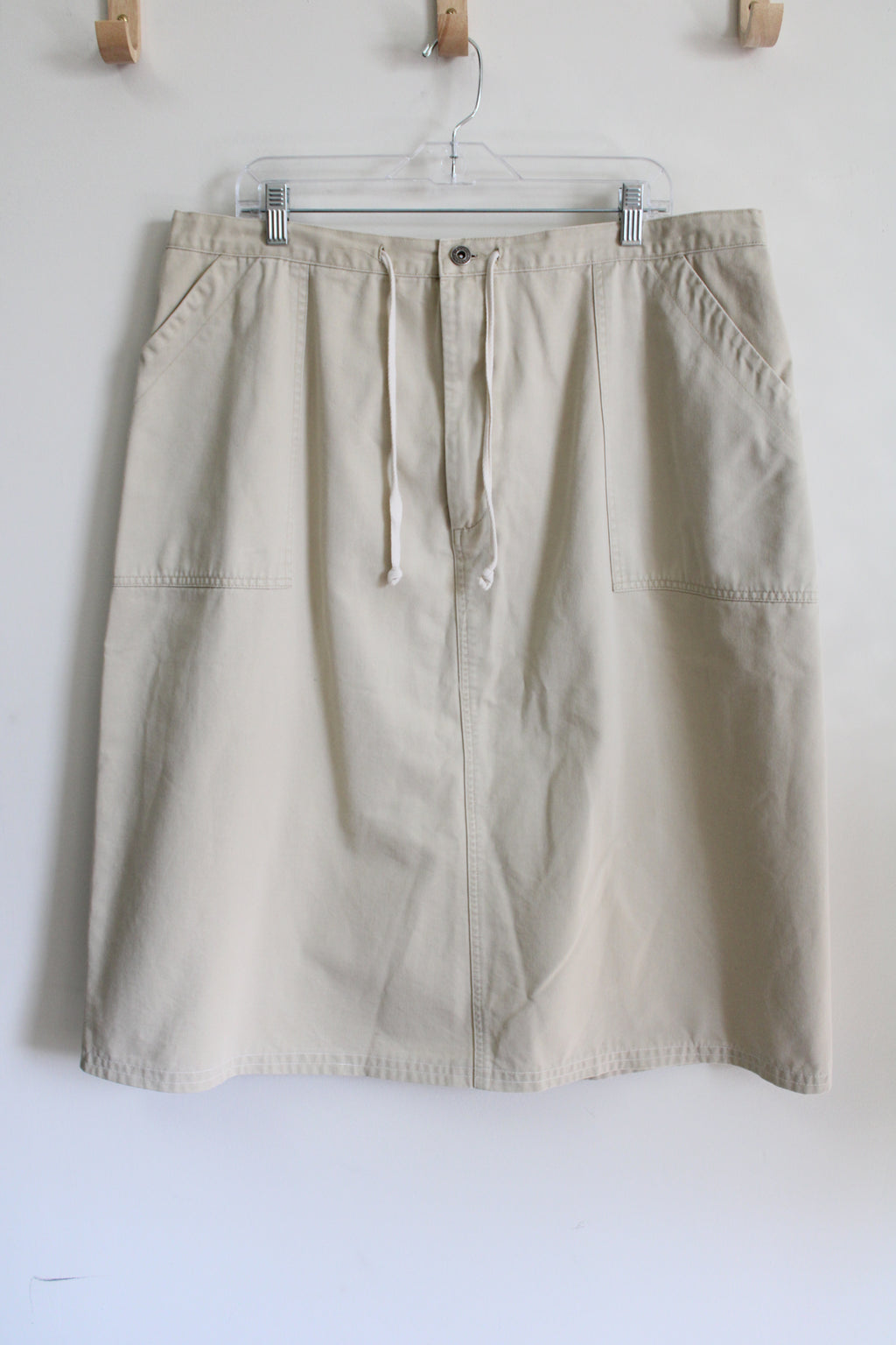 Vintage Route 66 Pale Yellow Denim Skirt | 22W
