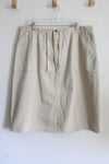 Vintage Route 66 Pale Yellow Denim Skirt | 22W
