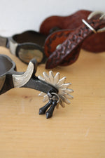 Leather Engraved Western Spurs