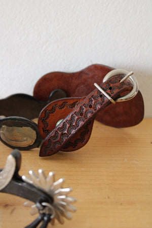 Leather Engraved Western Spurs