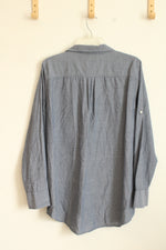 J. Crew Gray Button Up Collared Shirt | XL