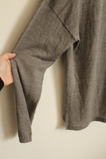 Lane Bryant Fine Moreno Gray V-neck LS Sweater | 18/20