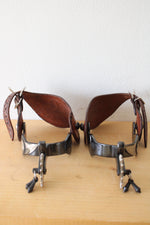 Leather Engraved Western Spurs