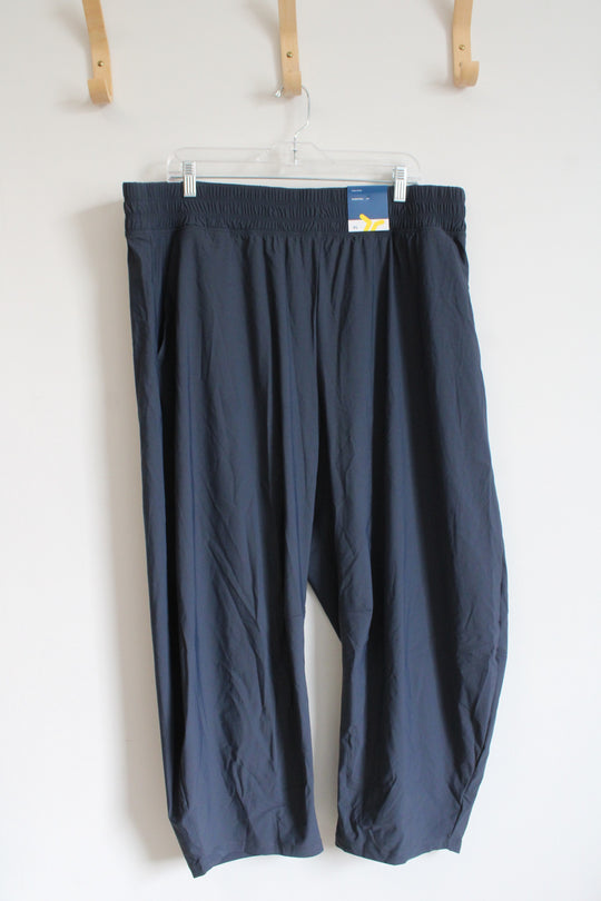 NEW Old Navy Active Sleektech High Rise Blue/Gray Wide Leg Pants | XL