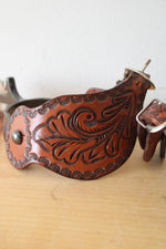 Leather Engraved Western Spurs