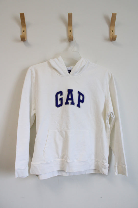 Gap Stretch White & Purple Logo Hoodie | Youth XXL