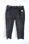 NEW Time And Tru Black Denim Crop Jeans | 14