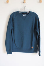 Carhartt Relaxed Fit Teal Blue Sweatshirt | M