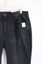 NEW Time And Tru Black Denim Crop Jeans | 14