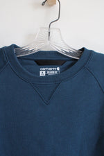 Carhartt Relaxed Fit Teal Blue Sweatshirt | M