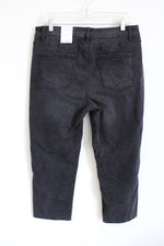NEW Time And Tru Black Denim Crop Jeans | 14