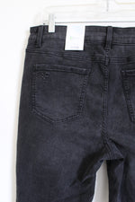 NEW Time And Tru Black Denim Crop Jeans | 14