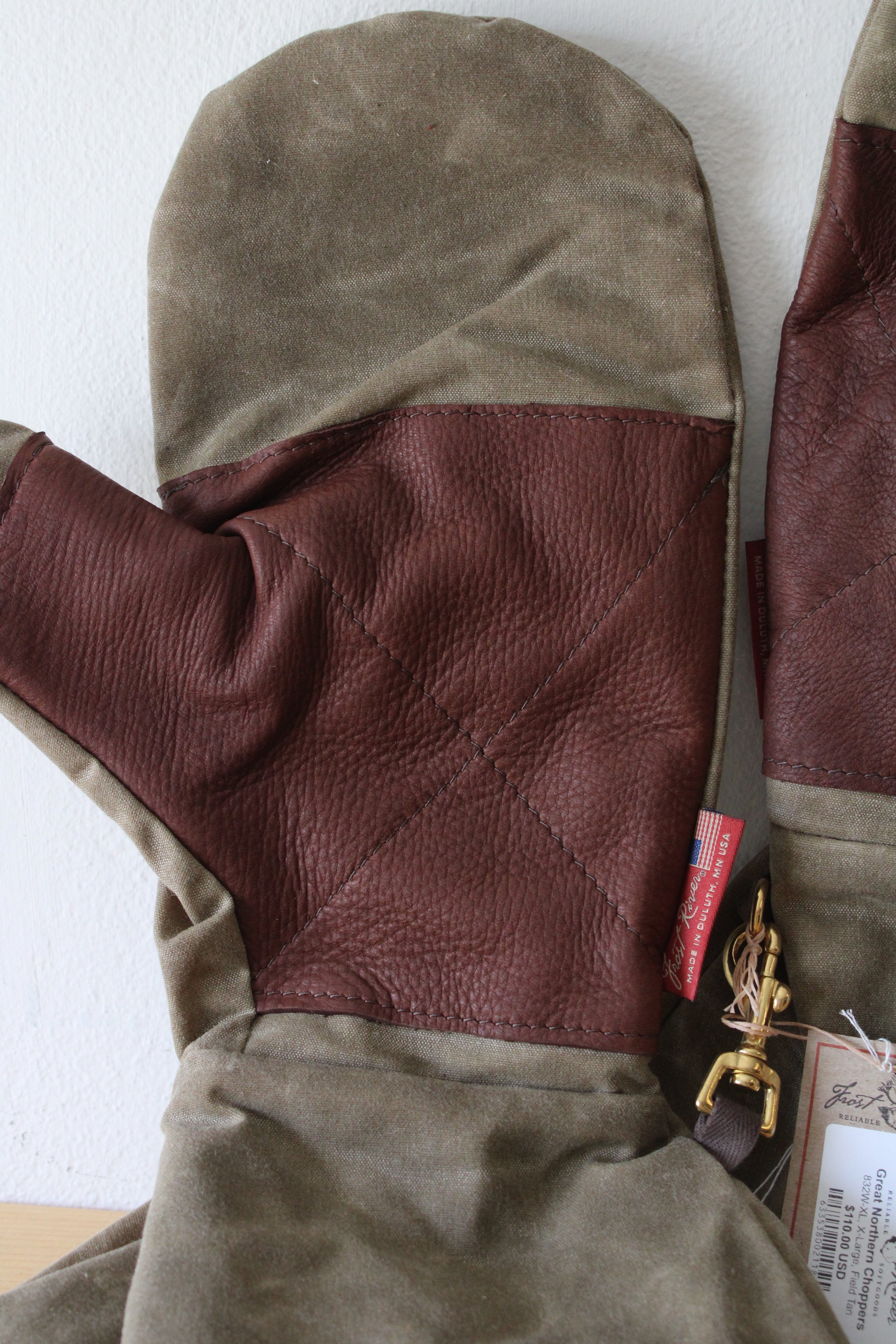 NEW Frost River Great Northern Choppers Field Tan Glove Mittens | XL