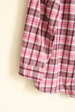 Aeropostale Pink and Mauve Plaid Button Up Shirt | M