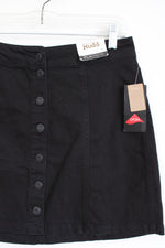 NEW Mudd FLX Stretch Black Button Down Denim Skirt | 9