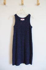 Limited Too Navy Ribbed Knit Dress & Cardigan Set | Youth M (10)