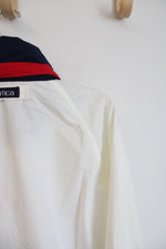 Vintage Nautica White Red & Blue Windbreaker | M