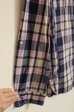 Tommy Hilfiger Purple Plaid Button Up Dress Top | XL