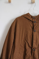 Billy Reid Three-Way Brown Hooded Parka Jacket | XXL