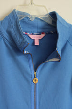 Lilly Pulitzer Blue 3Q Zip Pullover Jacket | S