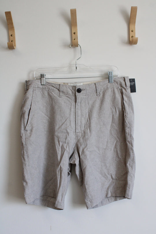 Abercrombie & Fitch Tan Linen Shorts | 34