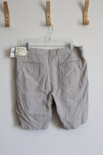 Abercrombie & Fitch Tan Linen Shorts | 34