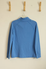 Lilly Pulitzer Blue 3Q Zip Pullover Jacket | S