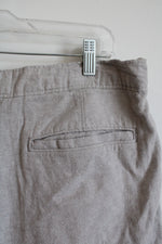 Abercrombie & Fitch Tan Linen Shorts | 34
