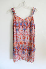 Tangerine NYC Orange Patterned Dress | XS