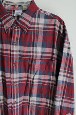 Premier International Red Blue Plaid Flannel | XL