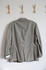 NEW Ralph Lauren Black & Tan Houndstooth Silk & Wool Blend Blazer | 48L