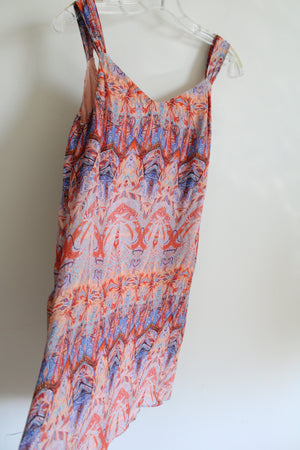 Tangerine NYC Orange Patterned Dress | XS