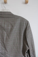 NEW Ralph Lauren Black & Tan Houndstooth Silk & Wool Blend Blazer | 48L