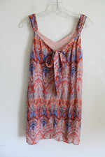 Tangerine NYC Orange Patterned Dress | XS