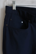 Greg Norman Blue Polyester Stretch Waistband Trousers | 30X32