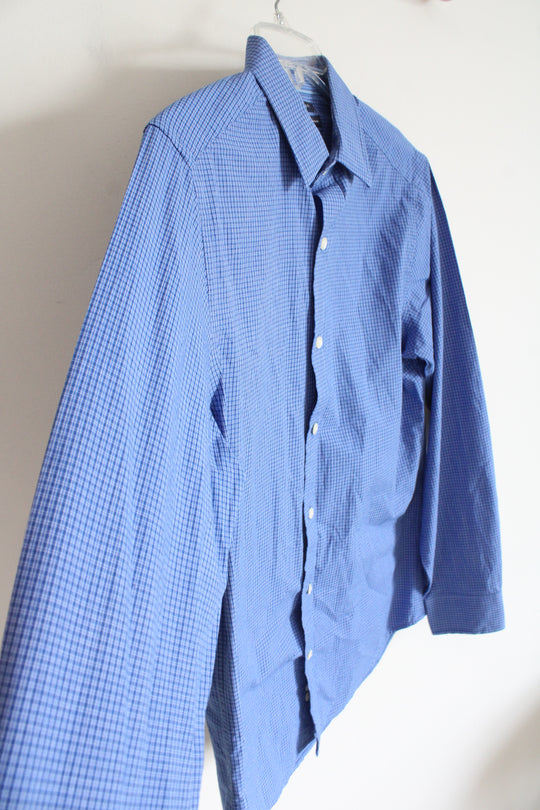 Gap Classic Fit Blue Plaid Button Down Shirt | M