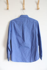 Gap Classic Fit Blue Plaid Button Down Shirt | M