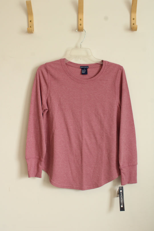 NEW Architect Mauve Long Sleeve Ribbed Shirt | M