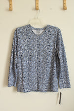 NEW Hasting & Smith Blue Cheetah Print Top | XL