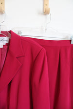 NEW Oleg Cassini Vintage Red Blazer & Skirt Set | 10