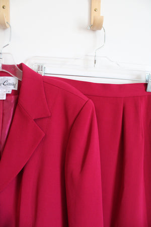NEW Oleg Cassini Vintage Red Blazer & Skirt Set | 10