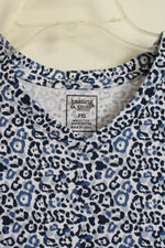 NEW Hasting & Smith Blue Cheetah Print Top | XL