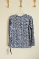 NEW Hasting & Smith Blue Cheetah Print Top | XL