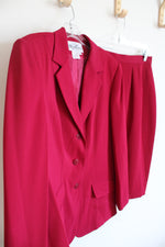 NEW Oleg Cassini Vintage Red Blazer & Skirt Set | 10