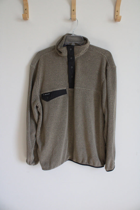 Dri-Duck Sage Green 1/4 Button Pullover Sweatshirt | M