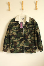 NEW Canyon Creek Camo Sherpa Lined Trucker Jacket | M