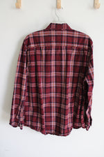 St. John's Outdoor Bay Dark Red Thick Plaid Shirt | XL