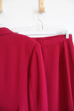 NEW Oleg Cassini Vintage Red Blazer & Skirt Set | 10
