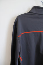 Walter Hagen Fleece Lined Gray & Orange 1/4 Zip Sweatshirt | M