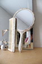 Vintage Godinger Silver Art Co. Vanity Mirror Tray & Accessory Set